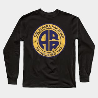 The Alaska Railroad --- Vintage Style Faded Design Long Sleeve T-Shirt